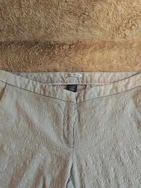 Dalia Collection Textured Light Beige Pants